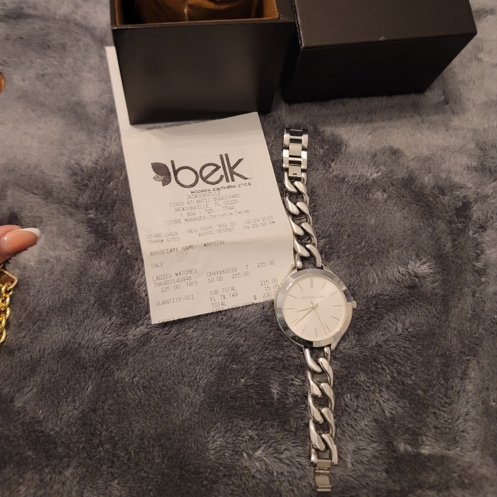 Michael Kors Silver Chain Bracelet Watch